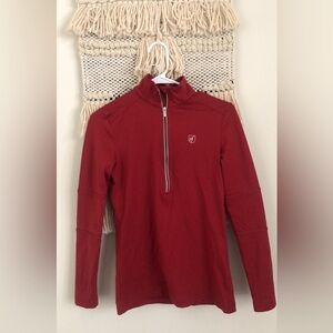 Toni Sailer Skiing Womens Quarter Zip Lightweight Jacket Rhinestone Logo Size 8